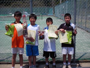 第２７回福島県春季小学生テニス選手権大会男子シングルス入賞者