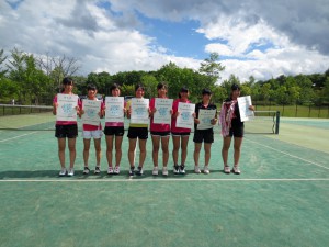 第６６回福島県総合体育大会テニス競技少年男女の部女子Ⅰ部ダブルス入賞者