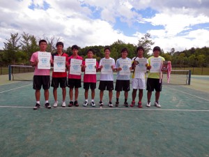 第６６回福島県総合体育大会テニス競技少年男女の部男子Ⅰ部ダブルス入賞者