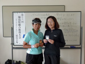 第６６回福島県総合体育大会テニス競技５５歳女子ダブルス優勝