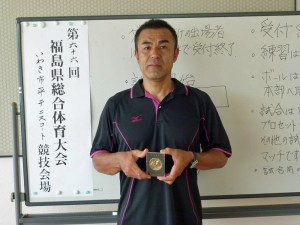 第６６回福島県総合体育大会テニス競技４５歳男子シングルス優勝