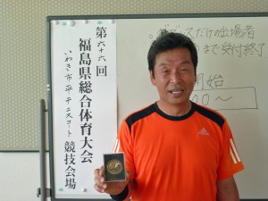 第６６回福島県総合体育大会テニス競技６０歳男子シングルス優勝