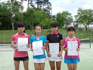 日植杯’１３ＲＳＫ全国選抜ジュニアテニス選手権福島県予選大会女子シングルス入賞者