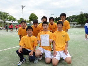 第２７回福島県春季中学生テニス選手権大会男子団体優勝