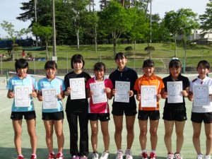 第２７回福島県春季中学生テニス選手権大会女子ダブルス入賞者