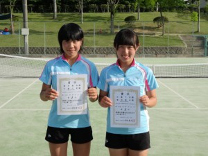 第２７回春季中学生テニス選手権大会女子ダブルス優勝