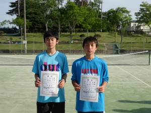 第２７回福島県春季中学生テニス選手権大会男子ダブルス優勝