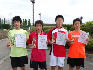 第２７回福島県春季中学生テニス選手権大会男子シングルス入賞者