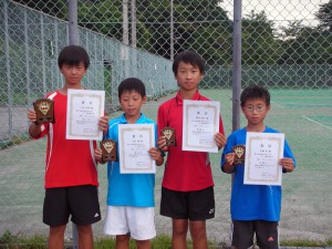 第２７回福島県秋季小学生テニス選手権大会男子シングルス入賞者
