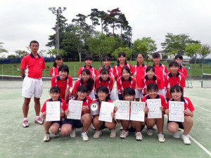 第２７回福島県秋季中学生テニス選手権大会女子団体優勝