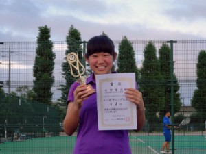 第２７回福島県秋季中学生テニス選手権大会女子シングルス優勝