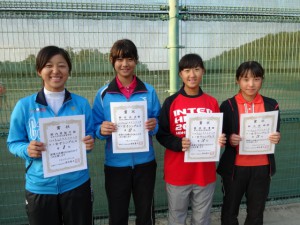 第２回福島空港公園福島県秋季選抜ジュニアテニス大会女子シングルス入賞者