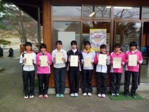 第５６回オノヤ杯第３１回福島県春季ジュニアダブルステニス選手権大会Ｕ１６女子入賞者