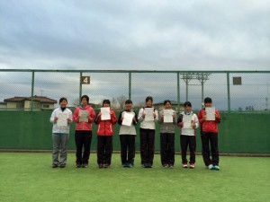 第５６回オノヤ杯第３１回福島県春季ジュニアダブルステニス選手権大会Ｕ１８女子入賞者