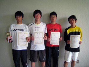 第３１回福島県春季ジュニアシングルステニス選手権大会Ｕ１６男子入賞者