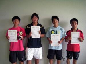 第３１回福島県春季ジュニアシングルステニス選手権大会Ｕ１８男子入賞者