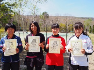 第４１回福島県テニス選手権大会一般女子ダブルス入賞者１