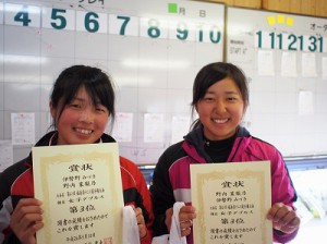 第４１回福島県テニス選手権大会一般女子ダブルス入賞者３位