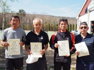 第４１回福島県テニス選手権大会５０歳以上男子ダブルス入賞者