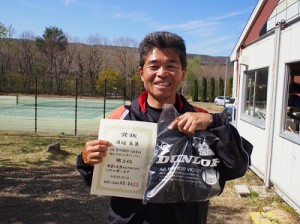 第４１回福島県テニス選手権大会５０歳以上男子シングルス２位
