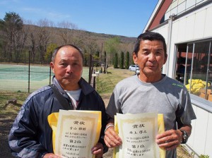 第４１回福島県テニス選手権大会６０歳以上男子シングルス入賞者