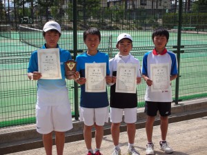 第３１回福島県春季ジュニアシングルステニス選手権大会Ｕ１２男子入賞者