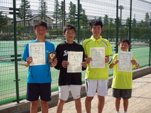 第３１回福島県春季ジュニアシングルステニス選手権大会Ｕ１４男子入賞者
