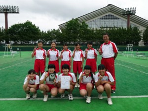第２８回福島県春季中学生テニス選手権大会団体戦女子優勝