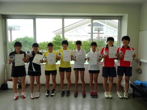 第２８回福島県春季中学生テニス選手権大会女子ダブルス入賞者