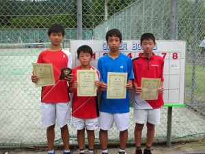 日植杯’14RSK全国選抜ジュニアテニス選手権福島県予選男子入賞者