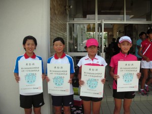 第６７回福島県総合体育大会テニス競技スポーツ少年団の部小学生女子ダブルス入賞者３位
