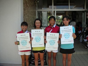 第６７回福島県総合体育大会テニス競技スポーツ少年団の部小学生女子シングルスの部入賞者