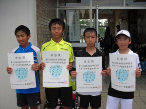 第６７回福島県総合体育大会テニス競技スポーツ少年団の部小学生男子ダブルス入賞者３位