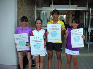 第６７回福島県総合体育大会テニス競技スポーツ少年団の部中学生女子シングルス入賞者