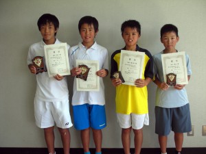 第２８回福島県秋季小学生テニス選手権大会男子シングルス入賞者