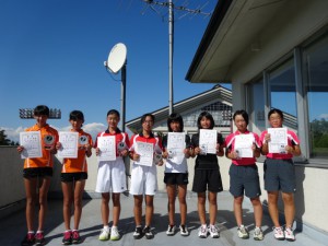 第２８回福島県秋季中学生テニス選手権大会ダブルス女子入賞者