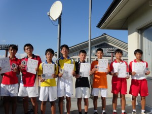第２８回福島県秋季中学生テニス選手権大会ダブルス男子入賞者
