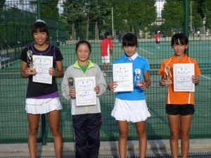 第２８回福島県秋季中学生テニス選手権大会シングルス女子入賞者