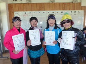 第４１回福島県ダブルステニス選手権大会一般の部５０歳以上女子ダブルス入賞者