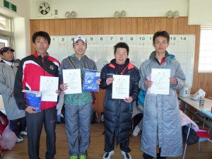 第４１回福島県ダブルステニス選手権大会一般の部３５歳以上男子ダブルス入賞者