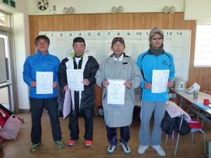 第４１回福島県ダブルステニス選手権大会一般の部４５歳以上男子ダブルス入賞者