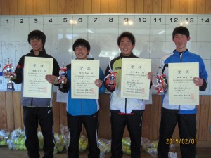 第３４回福島県春季選抜ジュニアシングルステニス選手権大会Ｕ１８男子入賞者