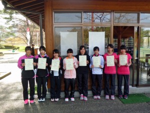 第３２回福島県春季ジュニアダブルステニス選手権大会Ｕ１６女子入賞者