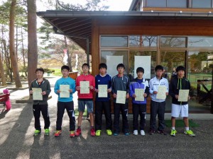 第３２回福島県春季ジュニアダブルステニス選手権大会Ｕ１６男子入賞者