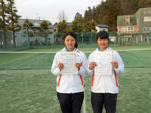 第３２回福島県春季ジュニアダブルステニス選手権大会Ｕ１８女子２位