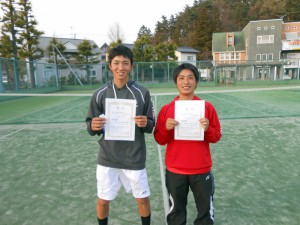 第３２回福島県春季ジュニアダブルステニス選手権大会Ｕ１８男子２位