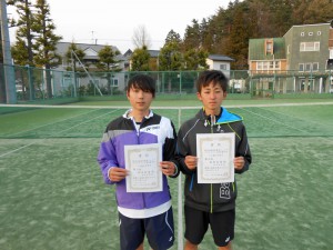 第３２回福島県春季ジュニアダブルステニス選手権大会Ｕ１８男子４位