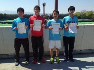 第３２回福島県春季ジュニアシングルステニス選手権大会Ｕ１６男子入賞者