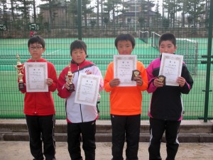 第２９回福島県春季小学生テニス選手権大会男子シングルス入賞者
