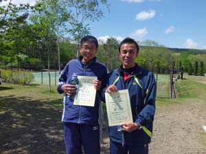 第４２回福島県テニス選手権大会５５歳男子ダブルス優勝